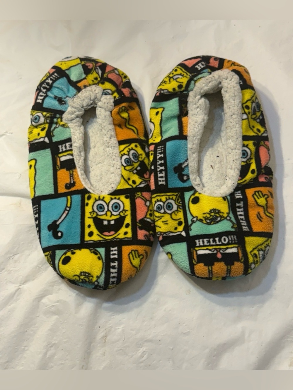 SpongeBob SquarePants Fuzzy Babba ladies slipper socks One size